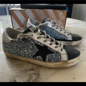 Golden Goose Super Star Glitter Sneaker. Size 37/7
